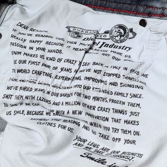 Diesel Jeans Gray Mens TAG 32 x 32 (34X30) Buster Grey Stretch Reg Slim Tapered - Picture 7 of 16